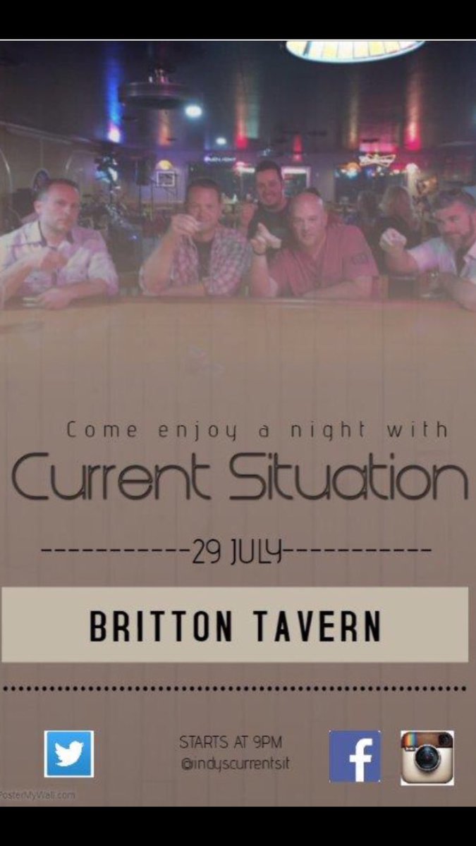 IndysCurrentSit's tweet image. Big show coming up. @BrittonTavern July 29th