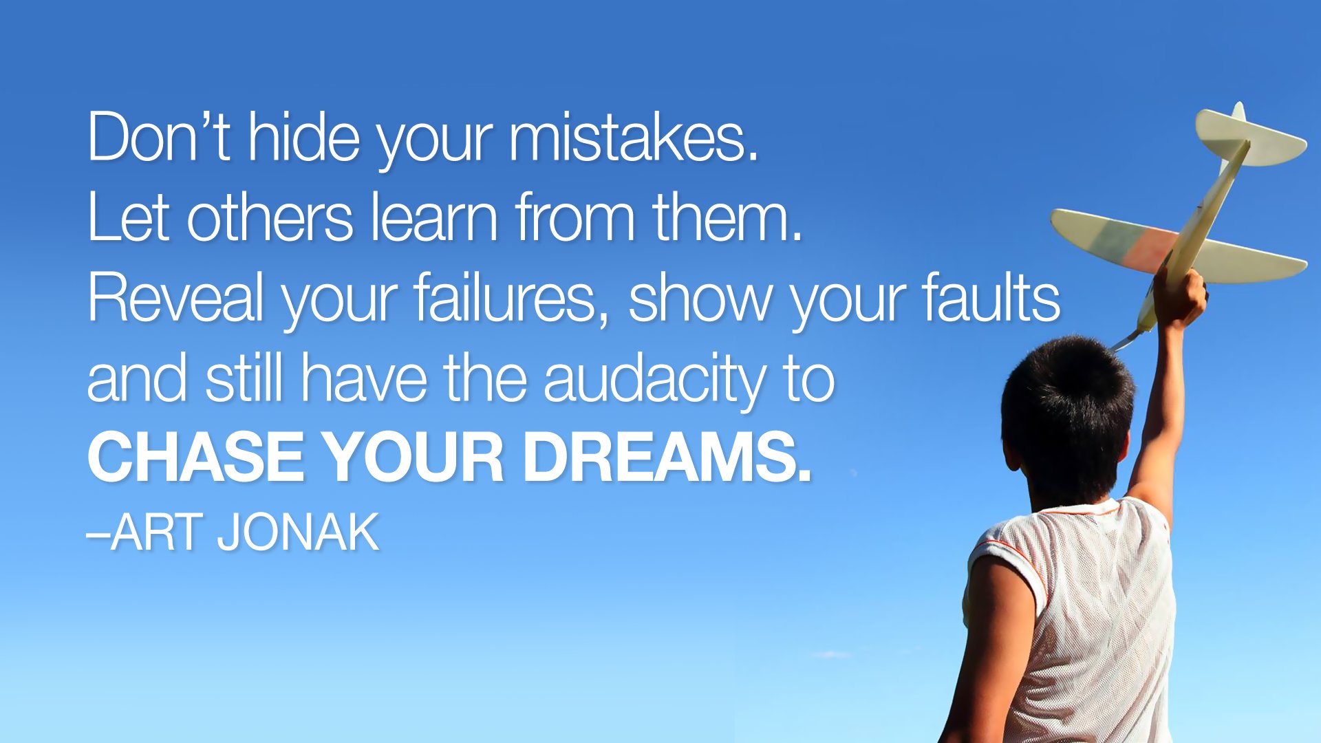 Don't Hide Mistakes. Learn from Them