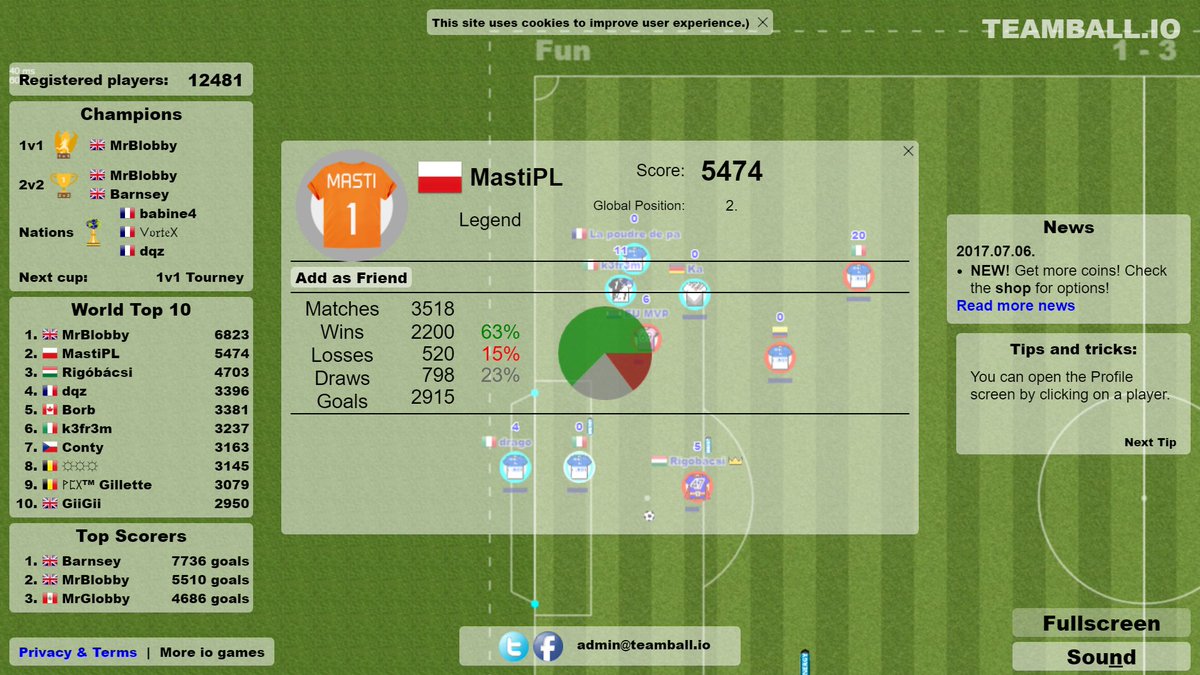 Teamballio's tweet image. 🏆12th teamball.io tournament winners🏆
1.🇬🇧MrBlobby
2.🇨🇦Kanjiklub
3.🇵🇱MastiPL
🍾grats!
#indiegame #gamedev #IndieGameDev #indiegames #indiedev