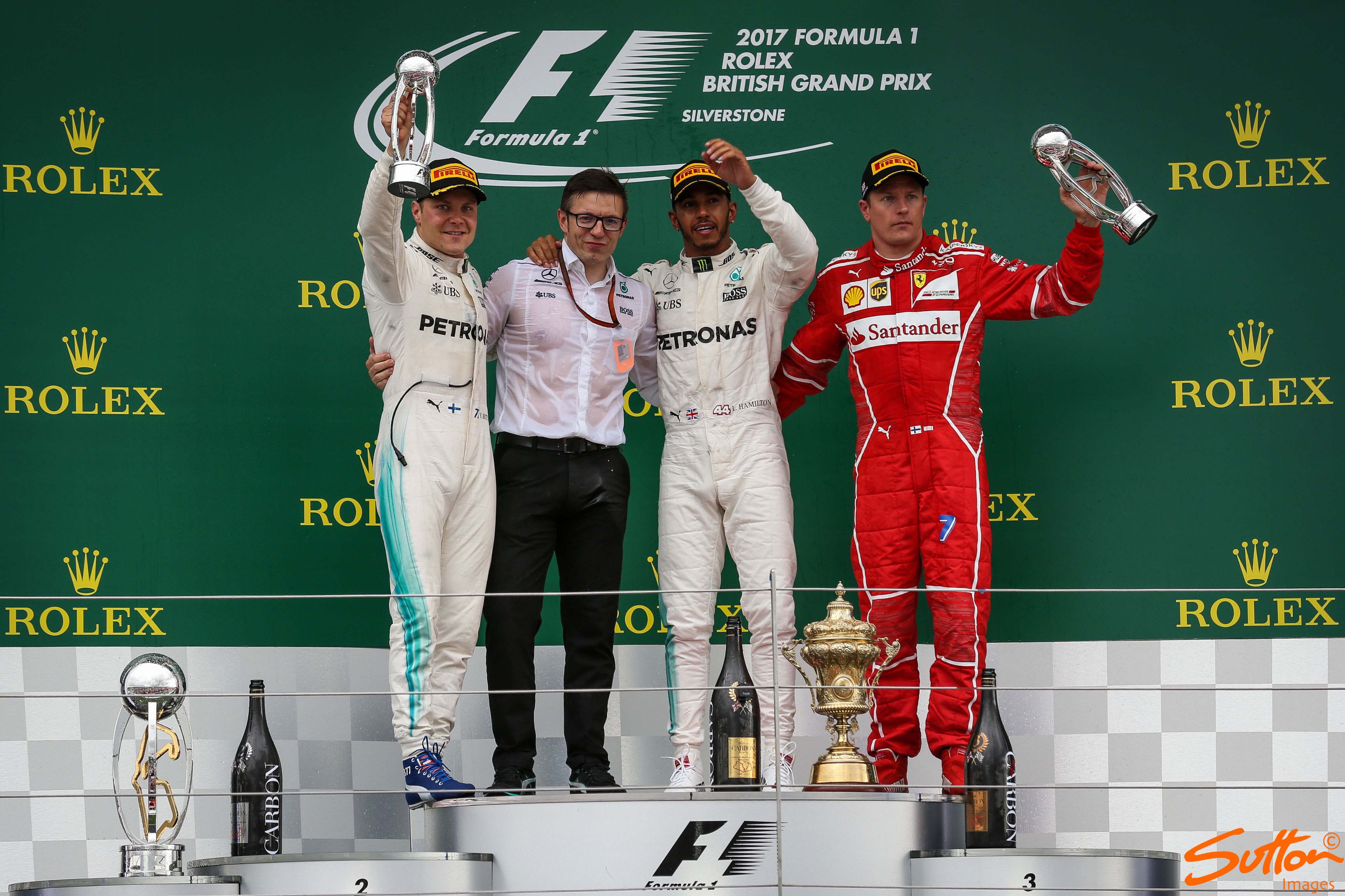 Motorsport Images on X: Trophy celebration on the podium at Silverstone #f1  #Silverstone #BritishGP  / X