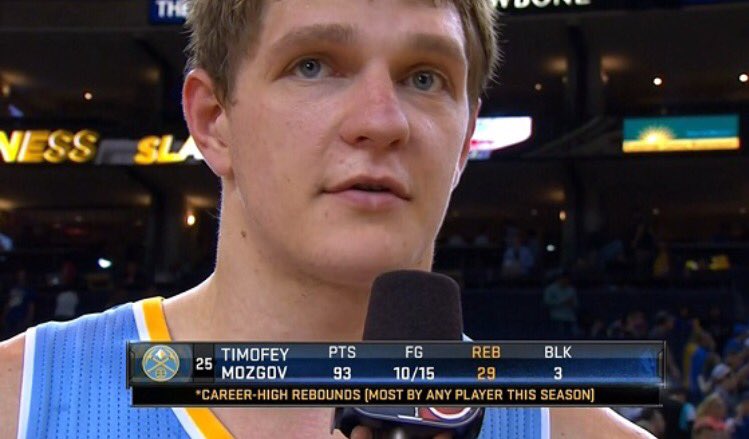 Happy birthday to Timofey Mozgov! The only man who could drop 93 points on 15 FGA. 