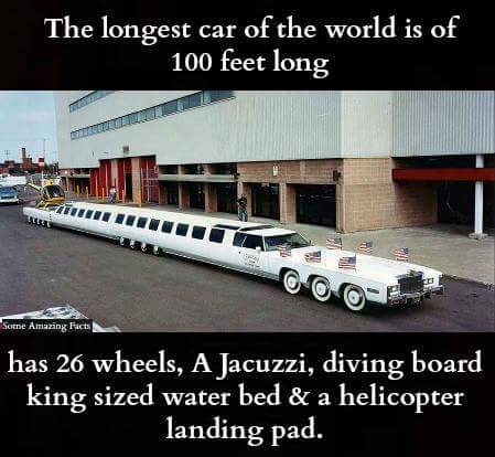 cipherfacts's tweet image. this is world longest car. with its helipad as well. i wonder how they turn it.