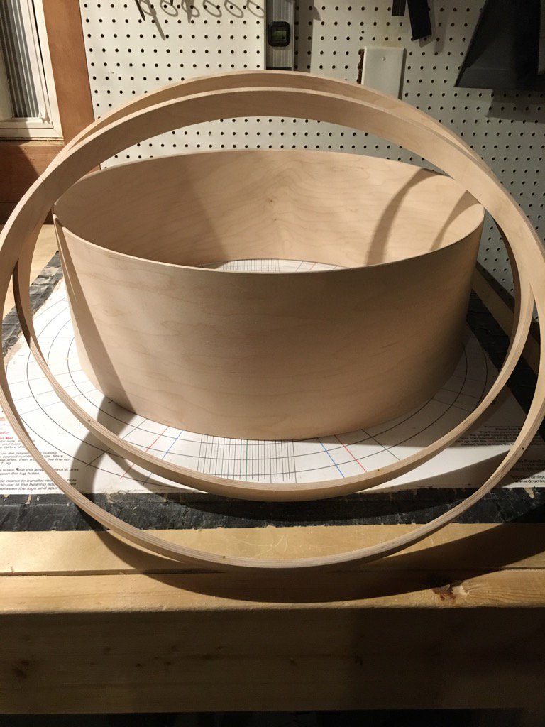 SideKickDrums's tweet photo. Sometimes a customer wants to finish off their drum themselves so we're just putting some edges on this 8"x22" https://t.co/FwTGsFvgYy
