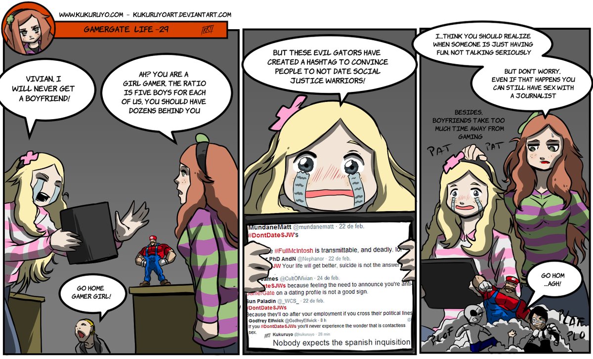 kukuruyo's tweet photo. Today, on reposting my old #GAMERGATE comics; remember the hashtag #dontdatesjws? https://t.co/TC2QtTUHeO https://t.co/BMihxQSPJw