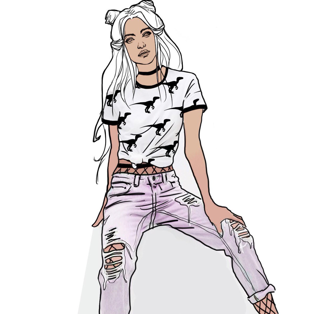 annaturowska's tweet photo. Patiently waiting for #GameofThrones7 &amp; working on #fanart of hipster Daenerys 🐉👸🏼🤳🏻#whitehairdontcare #tumblrgirl #Targaryen #streetstyle https://t.co/EBlBskgLJl
