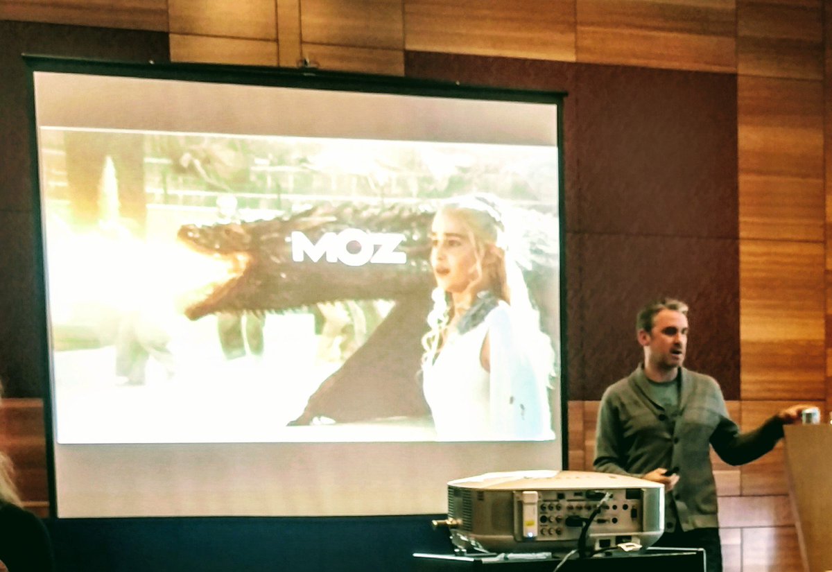 Tips on using Moz Pro with @thegrowthpilot at #mozcon. #spoilersahead #GoT