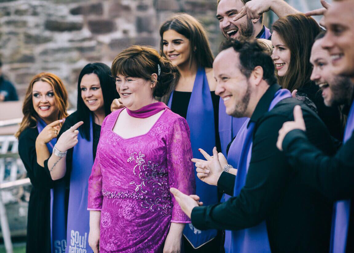 There's always lots of fun behind the scenes when Susan is performing! Brilliant night <a href="/glamisproms/">Glamis Prom 2018</a> with <a href="/SoulNationChoir/">Soul Nation</a>