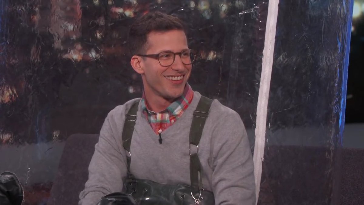 buddielor's tweet photo. in loving memory of andy samberg. he ain't dead i just love remembering him https://t.co/jzMO0E2nEH