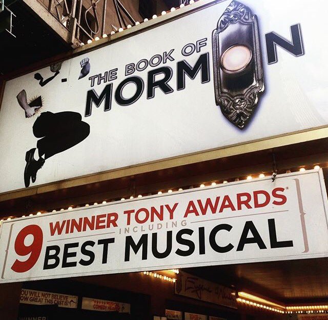 MikeGarbutt's tweet image. Saw this on broadway today and LOVED IT!!! Living in Utah the last 2 years made it that much better.  #NYC #thebookofmormon #broadway
