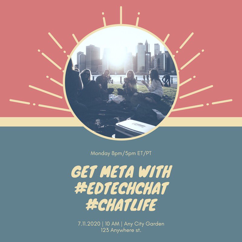 s_bearden's tweet photo. Join #edtechchat this week to discuss the world of Twitter chats and bring a friend! Mon 8 pm ET/5 pm PT! #edtech #edchat https://t.co/2pM6Ol8hl0