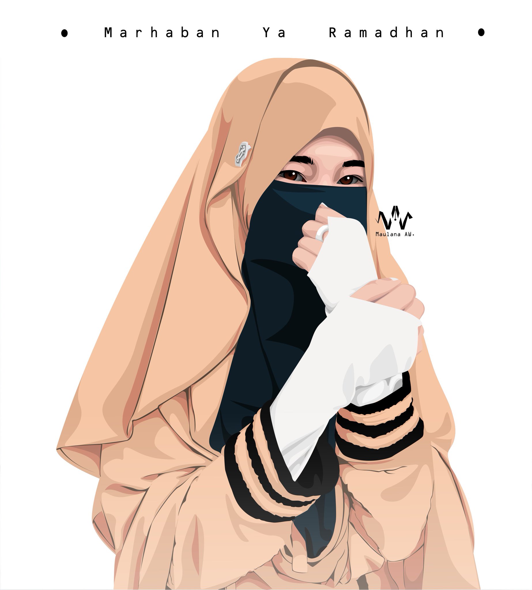 Gambar Ilustrasi Kartun Hijab  Gambar Ilustrasi