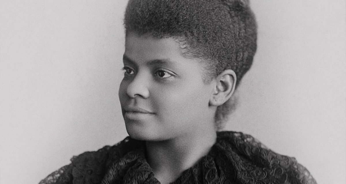 A black-and-white photo of Ida B. Wells.