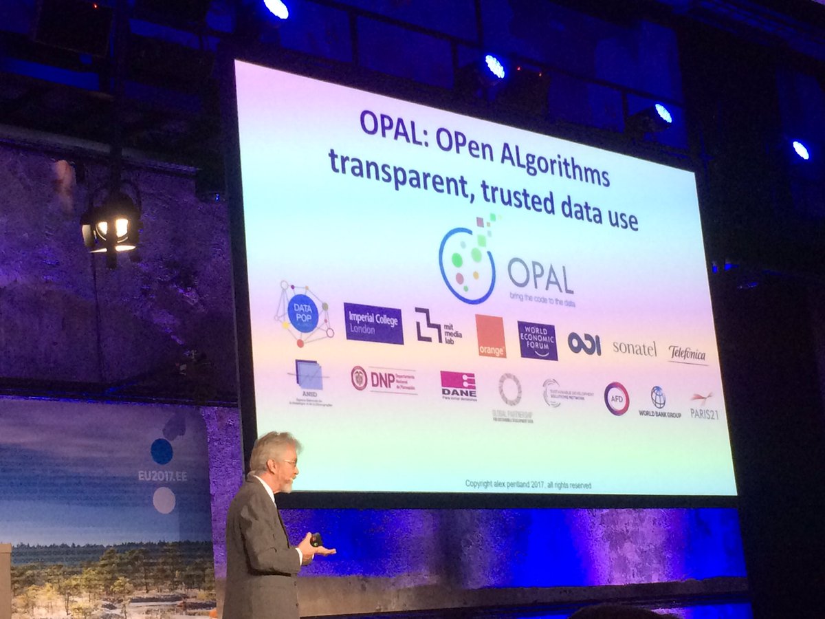 BDVA_eu's tweet photo. #OPALproject presented by @alex_pentland @EU2017EE #DSM17 #telecom #data for social good https://t.co/49ckcYlueq https://t.co/8qiDTePZIs