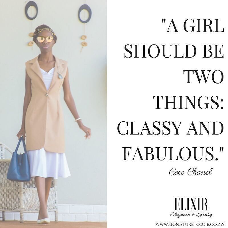StyleByTendai's tweet photo. "A Girl should be two things, Classy and Fabulous". - Coco Chanel.
#SignatureToscie #GorgeousAndGlamourous #ELIXI… https://t.co/rD9wpdz0qZ https://t.co/BaUfwMflAe
