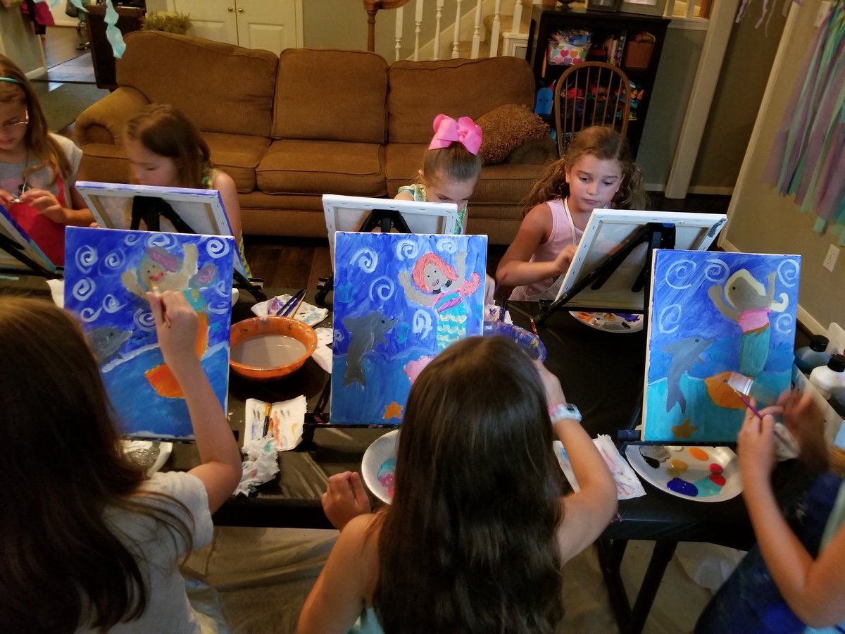 LiveArtofAngela's tweet photo. Highlights from this weekend's Under The Sea paint party https://t.co/tTFzdiyrpk