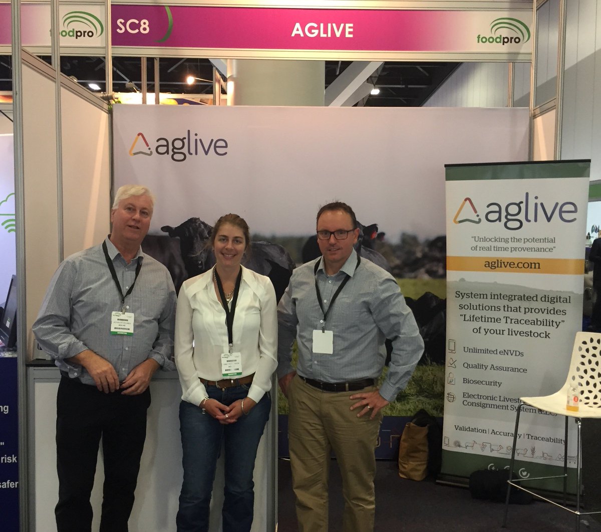 Aglive02's tweet photo. Come say hello to our team at #FoodPro17 (ICC, Darling Harbour) and learn how our app can trace food from paddock to plate #agtech #ausag https://t.co/iCD3fitbk5