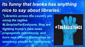 Warhammerlass's tweet image. Librarians rock!
#LibrariesForEveryone
#NoBanNoWallNoRaids
#25thAmendmentNOW