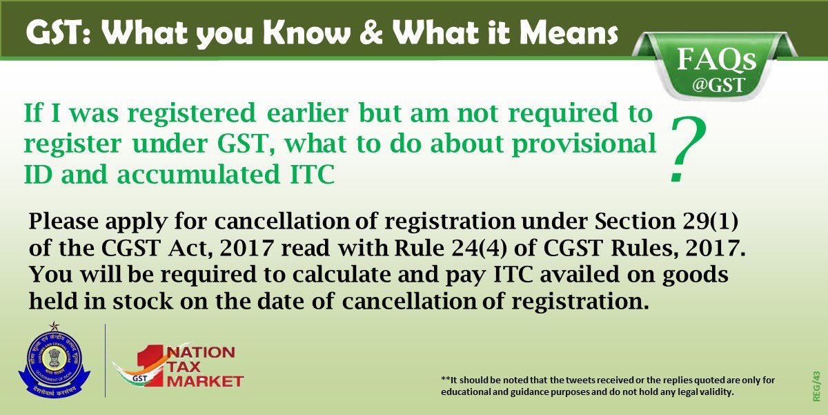 askGST_GoI's tweet image. GST FAQ on Registration - 40 #getGSTready #GSTBoostforBiz #GSTFAQs #GSTSimplified