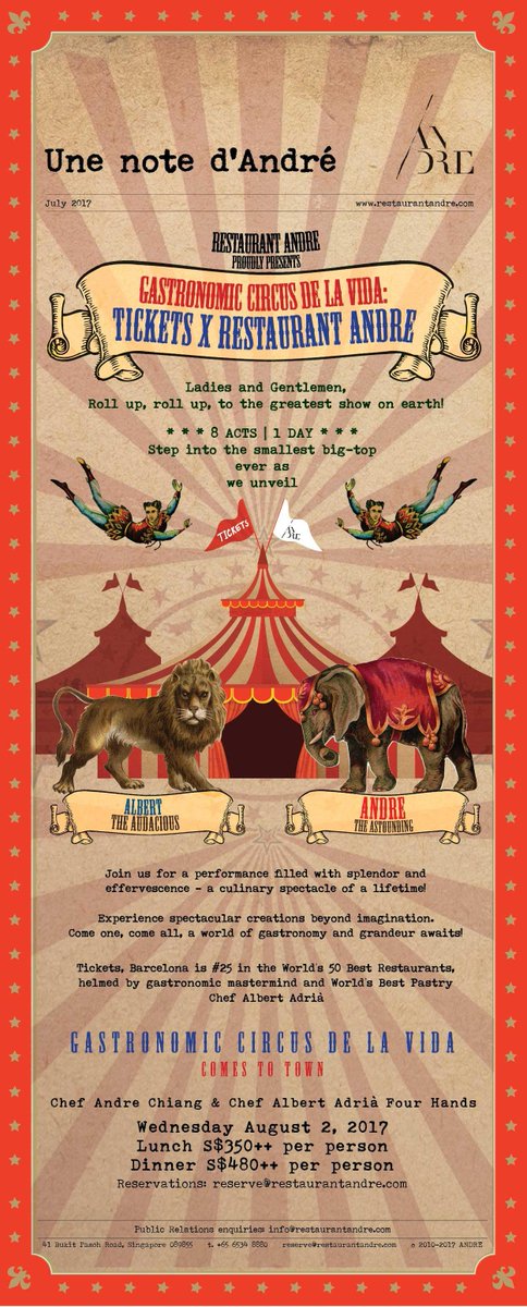 Gastronomic Circus De La Vida: Andre &amp; Albert Four Hands
August 2nd 2017