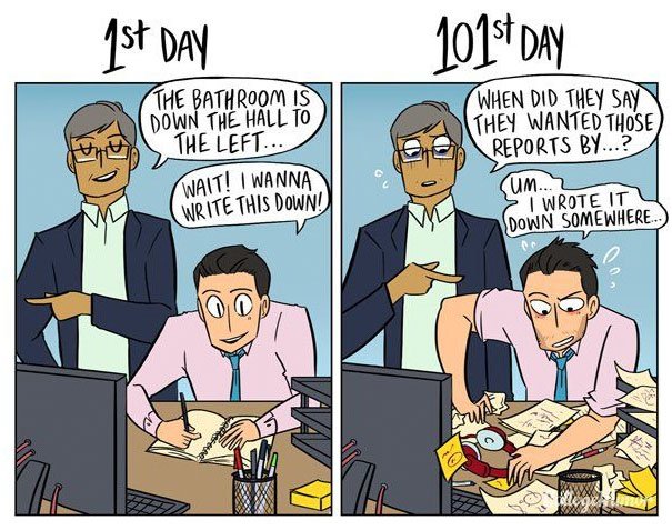 internsheeps's tweet photo. Internship &amp; Fresh grad 1st day VS 101st of working day HAHA
.
Source: Karina Farek https://t.co/9VSwlOqTVl