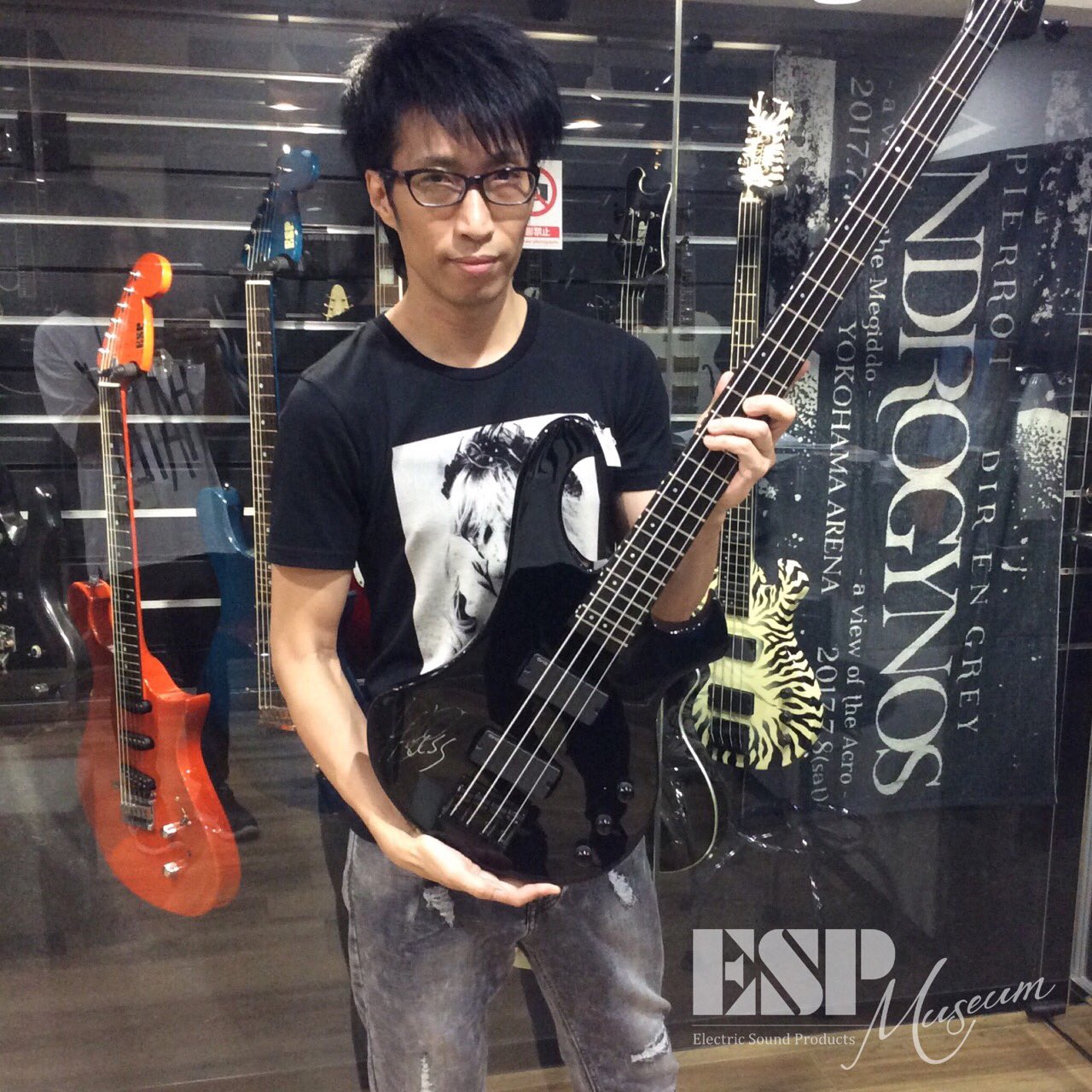ESP ベース ギター ストラップ Pierrot シグネイチャーモデル ESP ベース ギター ストラップ Pierrot シグネイチャーモデル