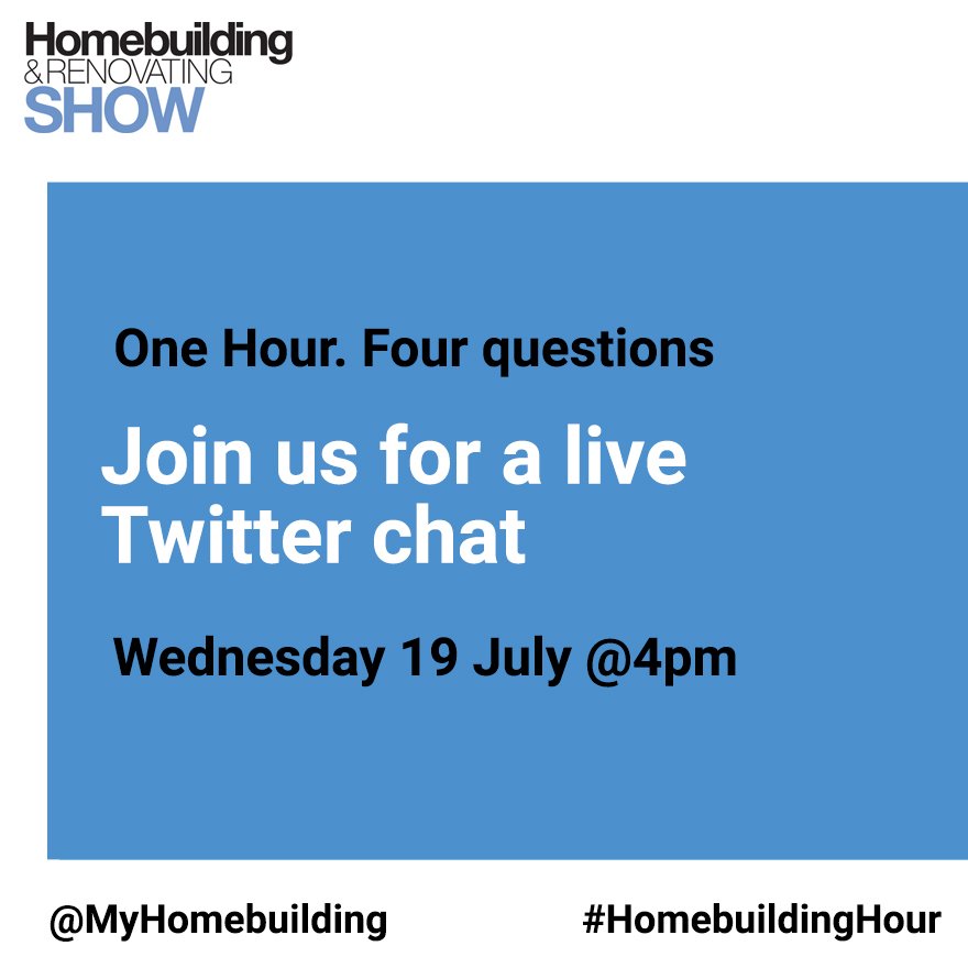 MyHomebuilding's tweet photo. Pop it in your diary! This time we're talking budget! #HomebuildingHour https://t.co/mPxzrYrrdj