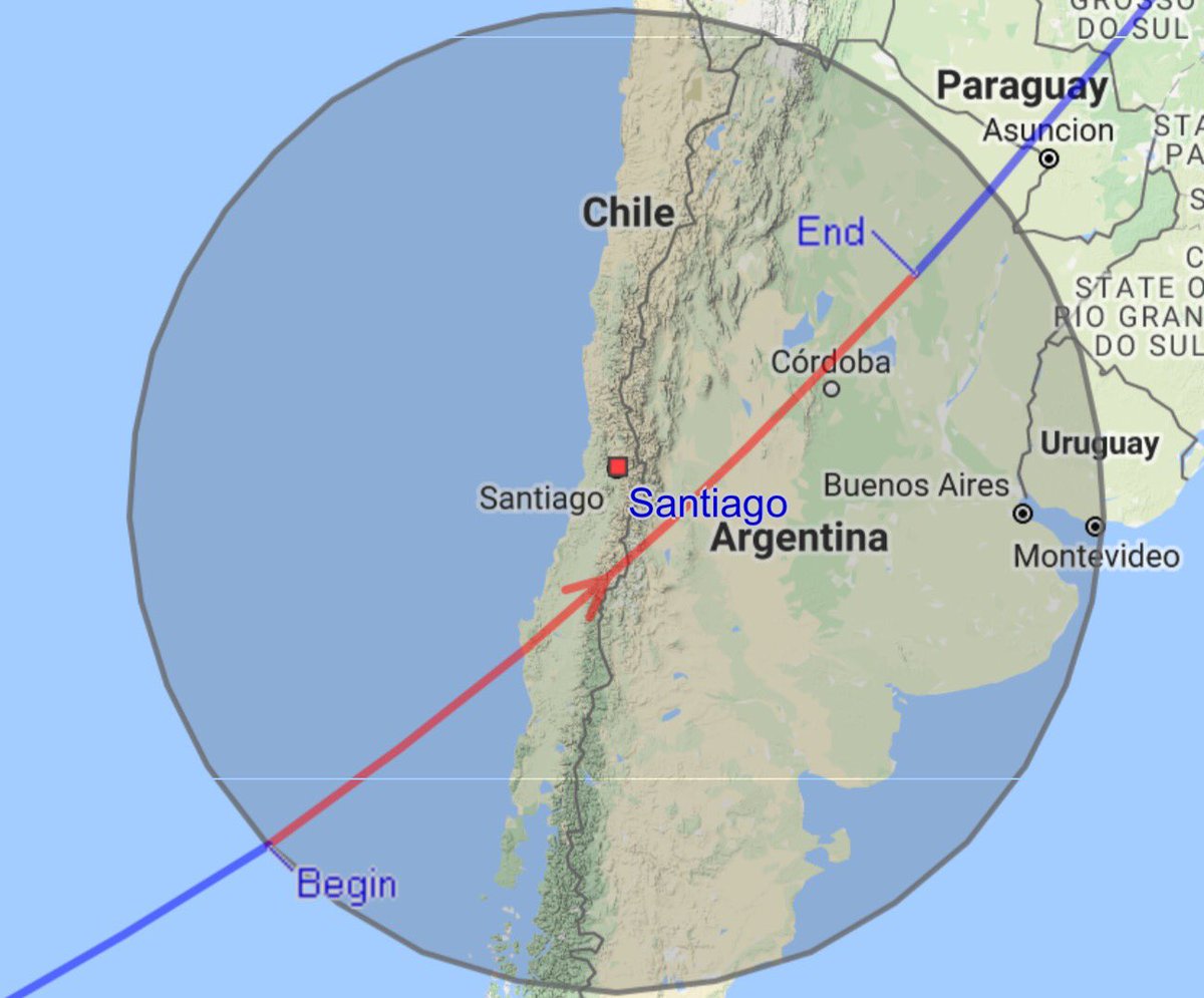 Ignazio Magnani (@ignaziomagnani) on Twitter photo ¡Hola Santiago 🇨🇱!
La <a href="/Space_Station/">International Space Station</a> será visible
a simple💥vista, si las nubes
lo permiten, a las 18:57 🕖
<a href="/chileestuyo/">@chileestuyo</a> <a href="/canal_chile/">Larga y angosta franja de tierra</a> @Sodas6 ¡Hola Santiago 🇨🇱!
La <a href="/Space_Station/">International Space Station</a> será visible
a simple💥vista, si las nubes
lo permiten, a las 18:57 🕖
<a href="/chileestuyo/">@chileestuyo</a> <a href="/canal_chile/">Larga y angosta franja de tierra</a> @Sodas6