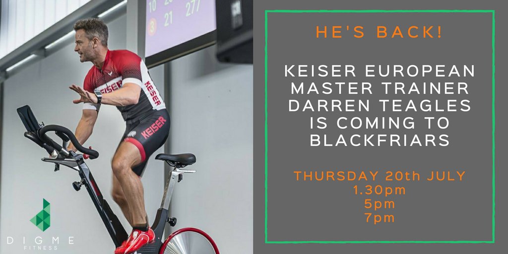 We're so happy that <a href="/KeiserFitness/">Keiser</a>'s Master Trainer Darren Teagles will be in #Blackfriars for opening day. #Masterclass
