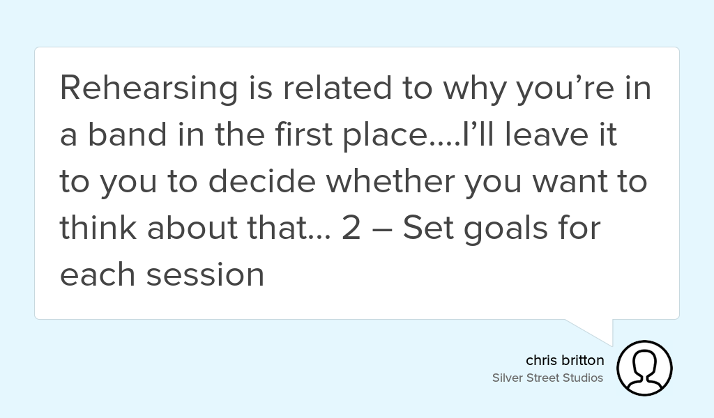 SilverStStudios's tweet image. "Sometimes I see bands get into a bit of a rut, they just rehearse regularly out of habit, with no real..." goo.gl/S2avaK