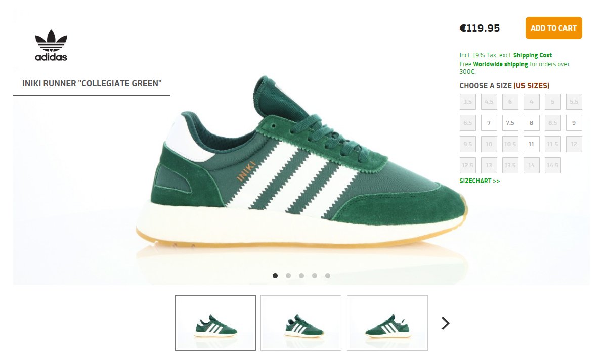 Adidas iniki runner collegiate green cheap