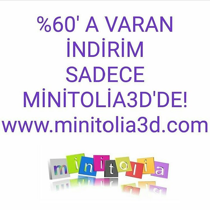 Sınırlı sayıda ve STOKTAN HEMEN TESLİM kalıplarımıza, %60 'a varan indirimlerle "İndirim Sepeti' nde!
BIG SALE on minitolia3d!