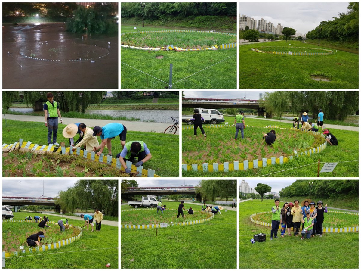 #성남시 야탑2동에는 예쁜 길이 있어요. 바로
인절미길(인사하면 절로 미소 짓는길)이예요.
인절미길에 예쁜 화단이 있는데 이번 비로 훼손되어
 인절미길 추진위원회장님과 회원님,야탑2동 (동장 서재섭) 직원들과 함께 예쁘게 복구 하였습니다.