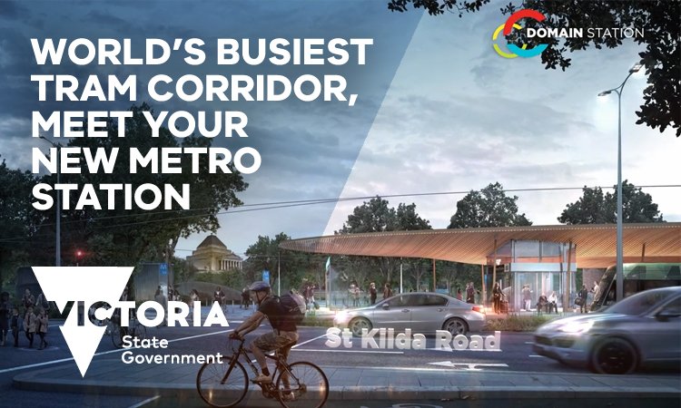 philipdalidakis's tweet image. World’s busiest tram corridor, meet your new #DomainStation. #StKildaRoad #SouthernMetro @metrotunnelvic #SpringSt &amp;gt; goo.gl/fZfusj