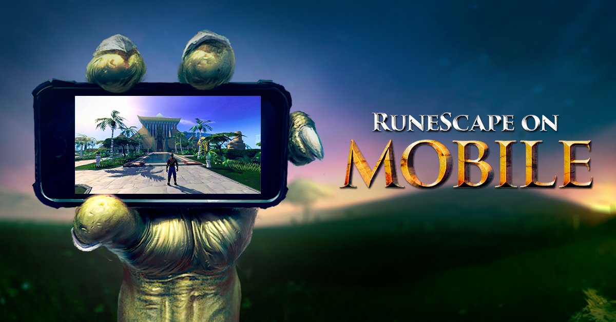 RuneScape's tweet image. We hope you&apos;re ready. 

RuneScape is coming to Mobile devices in 2018! Your game, your character, anywhere.📱

#RSMobile #TheAnnouncement
