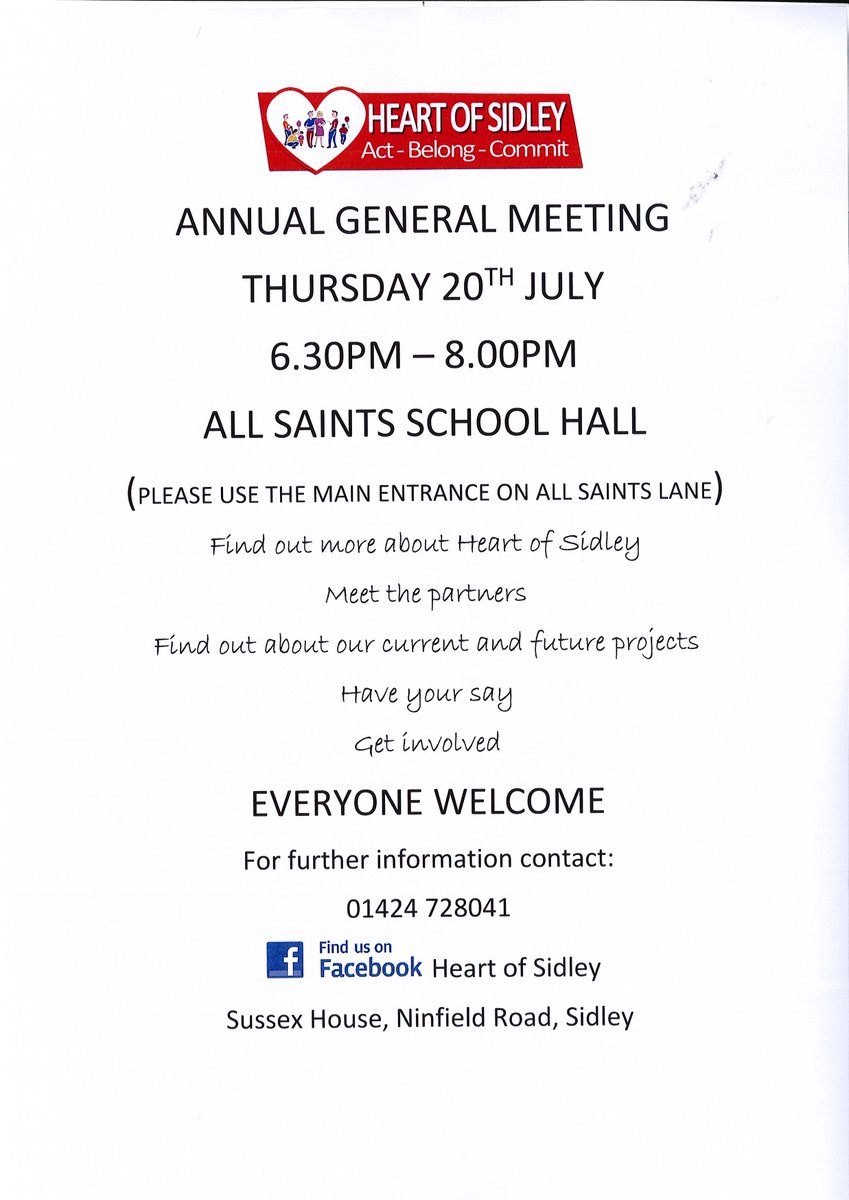 Please come along to our AGM  Find out what we are doing with the £1 million grant.  Ask any questions.  We look forward to seeing you.