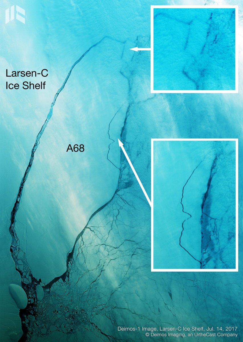 "Evento planetario": ¿Hacia dónde se dirige el iceberg gigante que 'partió' la Antártida? Seguimiento Larsen C DE7lX-LXkAEhMcY