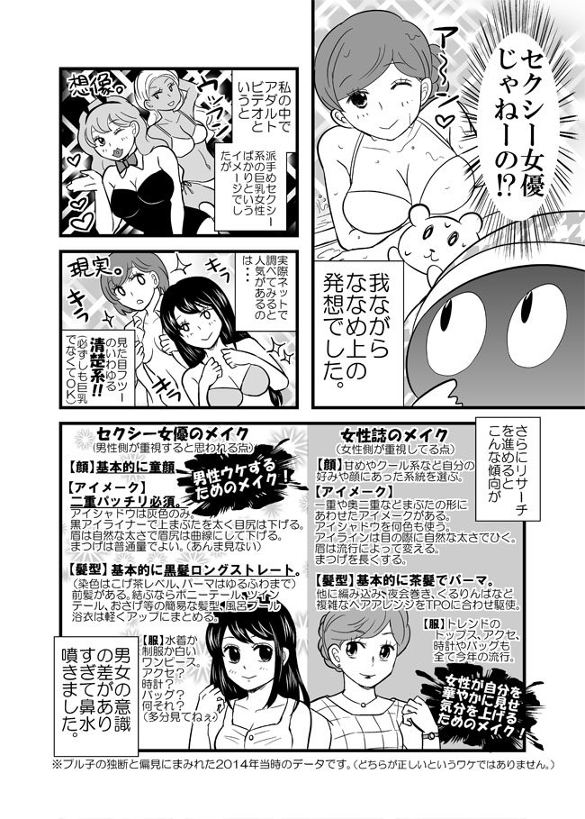 【漫画更新】-アラサー追っかけ女が婚活を始めたらいつの間にか結婚してた話③-　男ウケしかしないクソメイクを研究した時のお話（プロフ写真編） 