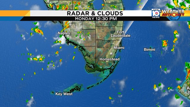 All is quiet up & down the East Coast but t-storm chances go up later this afternoon. #miami #FLL #FLkeys https://t.co/yK4jYtkJXo