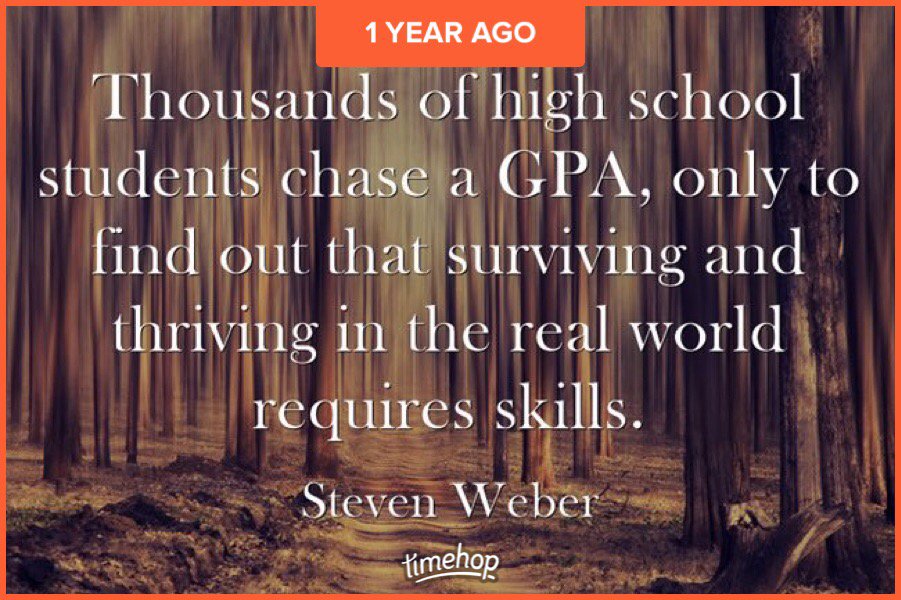 I posted this 1 year ago today and still true today! #gradingreform