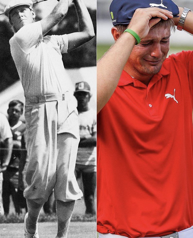 College_Golfers's tweet photo. Bryson DeChambeau broke down after finding out his idol, fellow SMU alum Payne Stewart won his 1st PGA event at the John Deere Classic too https://t.co/rc61RKkRLs
