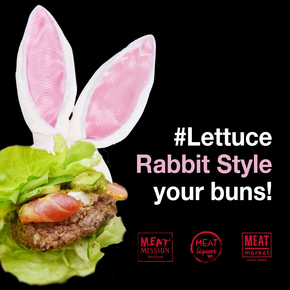brucebrendon's tweet image. #Lettuce #RabbitStyle your buns @MEATmission @MEATliquorN1 @MEATmarketUK 🐰🥗🍔