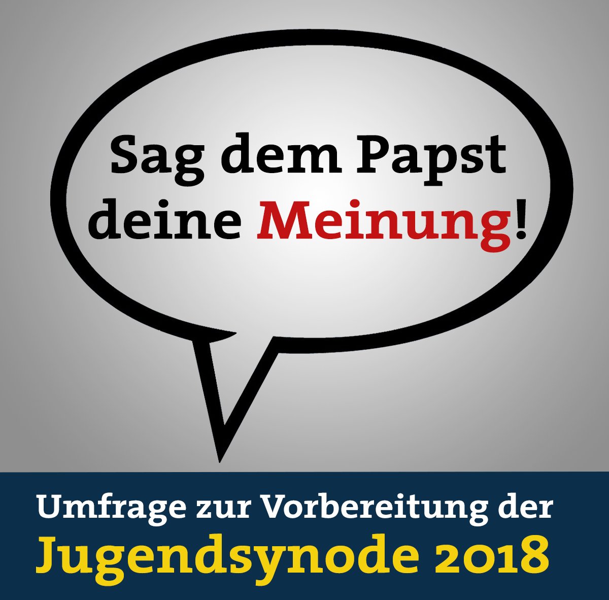 Sag dem Papst deine Meinung! Umfrage zur #Jugendsynode 2017
survey-synod2018.glauco.it/limesurvey/ind… #Mitbestimmen #Zukunft #Entwicklung