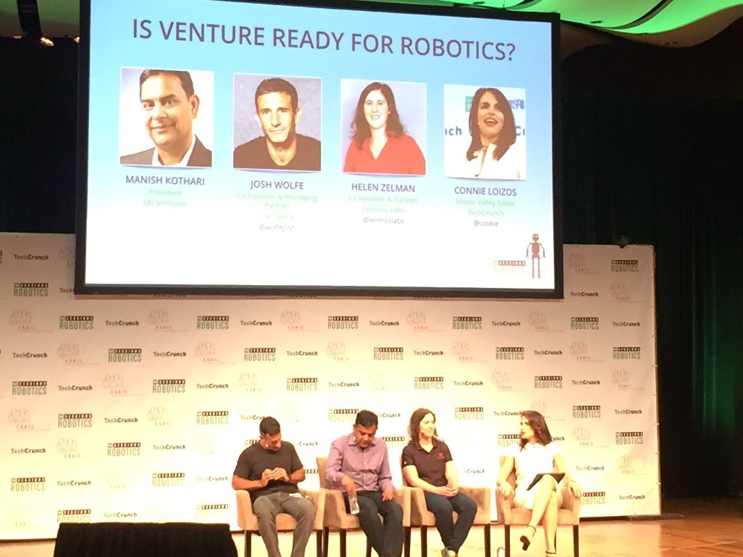 WomenInno's tweet photo. Double win at #tcrobotics for #genderbalance - panel on #VentureCapital #robotics https://t.co/salalXnkXO