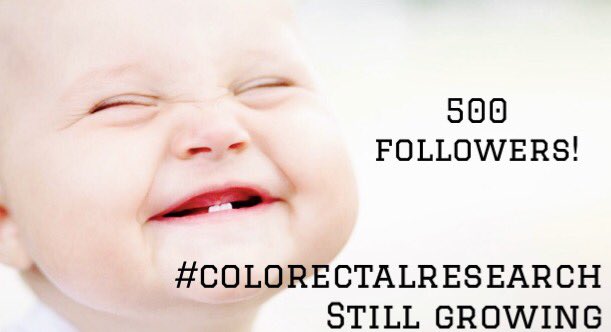 Many thanks to our 500 followers on <a href="/colo_research/">#ColorectalResearch</a> &amp;still growing! remember post best #colorectalsurgery research with #colorectalresearch !