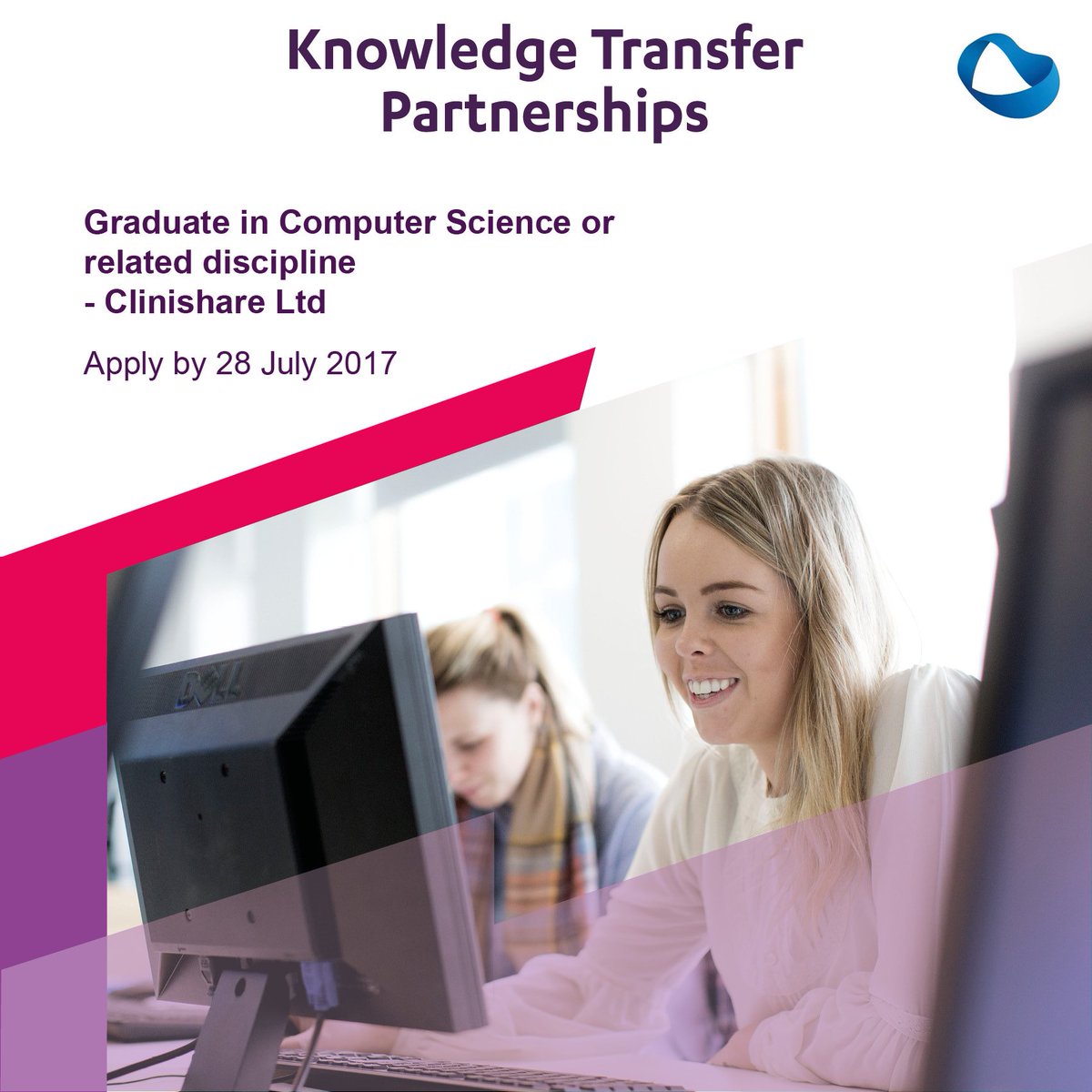 Graduate in Computer Science <a href="/clinisent/">Clinisent</a> <a href="/UlsterUni/">Ulster University</a> <a href="/innovateuk/">Innovate UK</a> #graduate KTP Apply by 28 July tinyurl.com/y97ja5uf