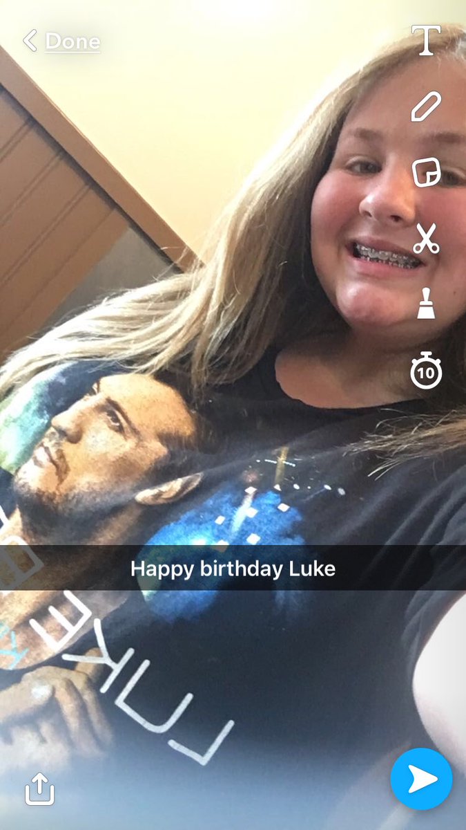 h_piparo's tweet photo. Would like to wish Luke Bryan a happy 41st b-day today love you 😘💗sporting my Luke Bryan shirt today @LukeBryanOnline 💗 https://t.co/rEdpJQFpD1