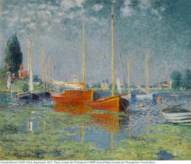 En 1871, Monet s’installa à Argenteuil, ville qui fut un des lieux de détente favori des plaisanciers, amateurs de voile ou de canotage.