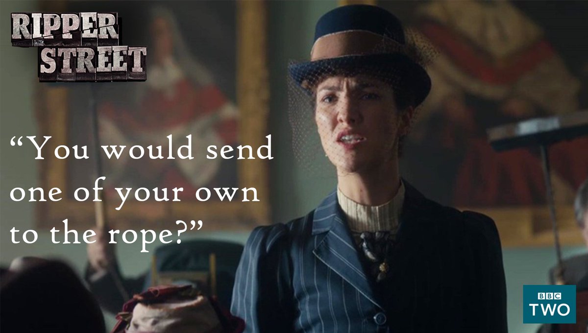 "You would send one of your own to the rope?" #RipperStreet <a href="/BBCTwo/">BBC Two</a> <a href="/TigerAspectUK/">Tiger Aspect</a> <a href="/MultitudeMedia/">Multitude Media</a>