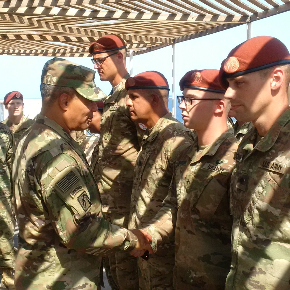 usarmycentral's tweet photo. LTG Garrett recognized outstanding Soldiers working in support of the Multinational Force Observer mission in Egypt https://t.co/n0Z9ZTQllZ