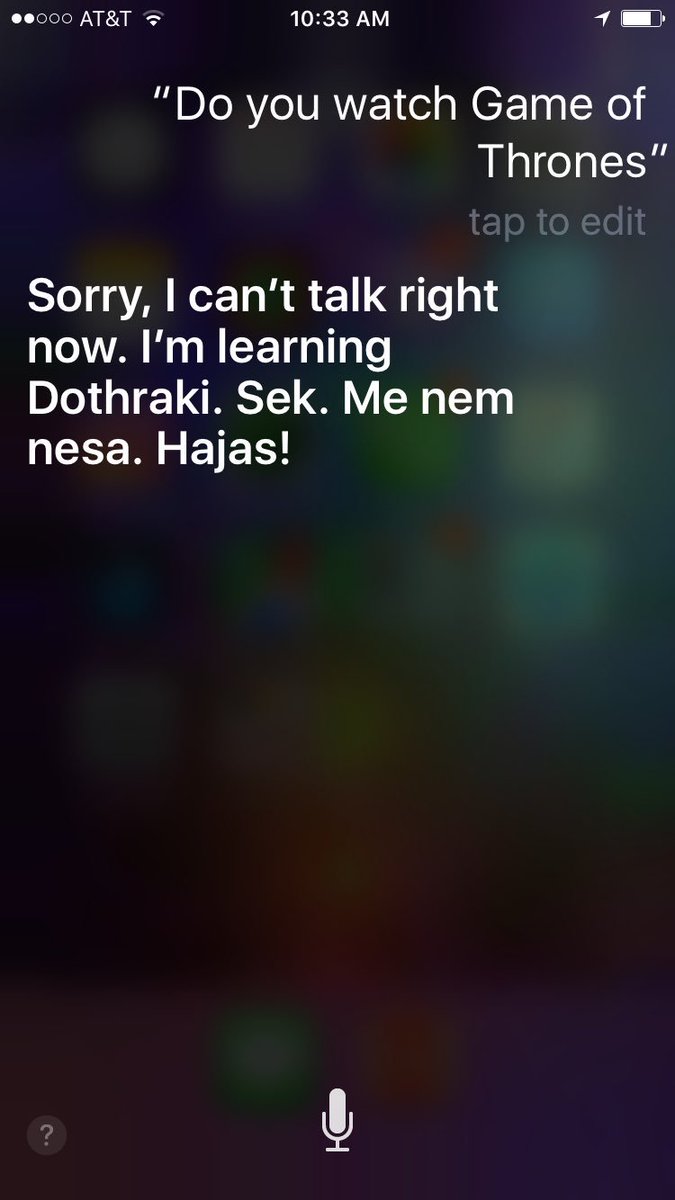 Even Siri is a fan #GameOfThones